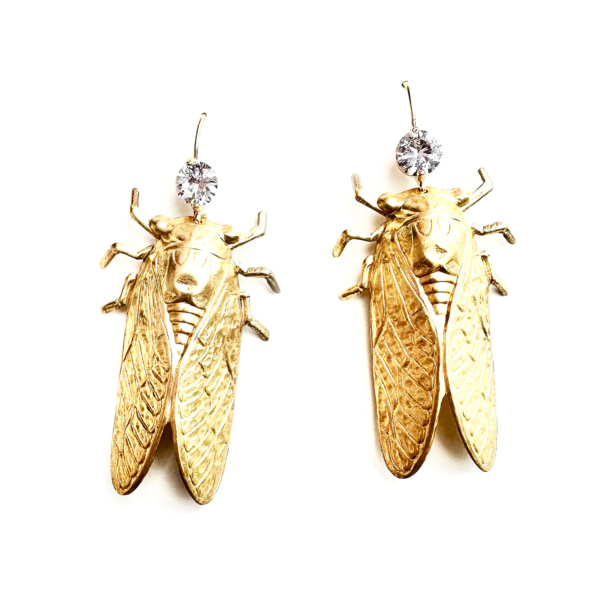 Cicada bug earrings