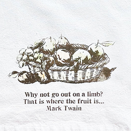 Fruit Mark Twain quote Towel