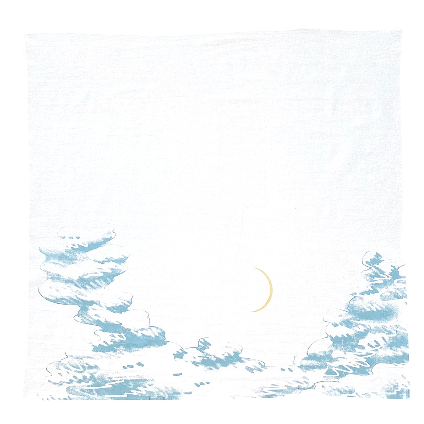 Crescent moon and clouds design Towel