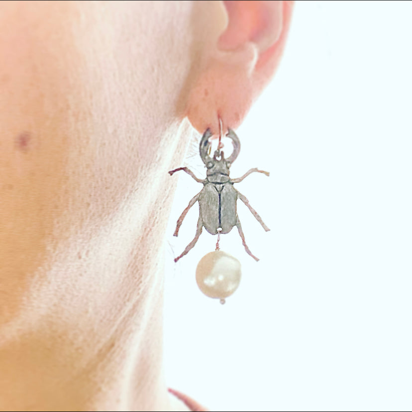 Beetle bug earrings