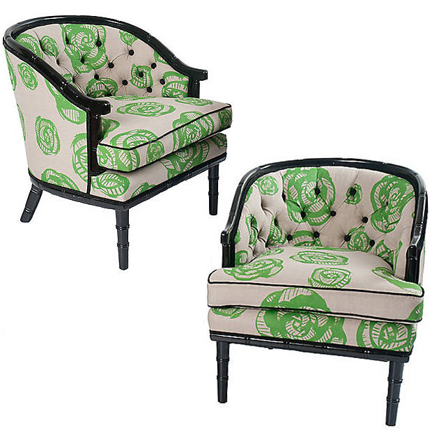 Art Deco Rose fabric design by the yard