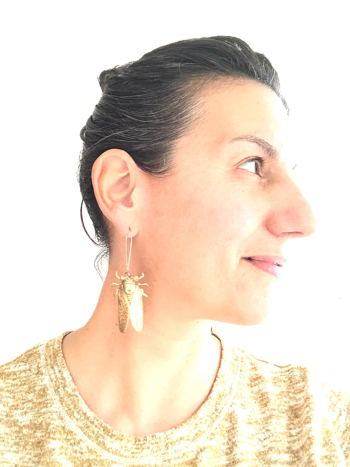 Cicada bug earrings