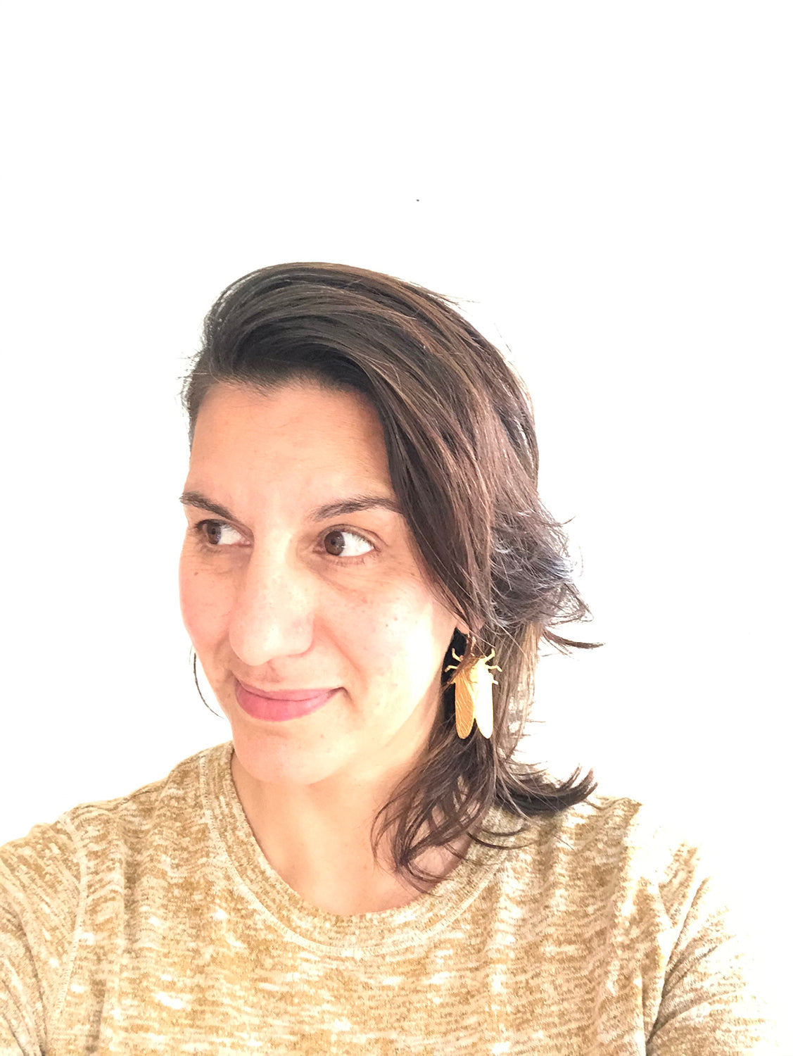 Cicada bug earrings