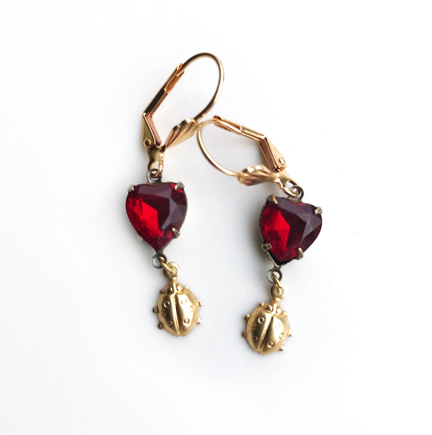 Lady bug earrings