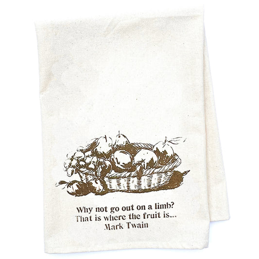 Fruit Mark Twain quote Towel