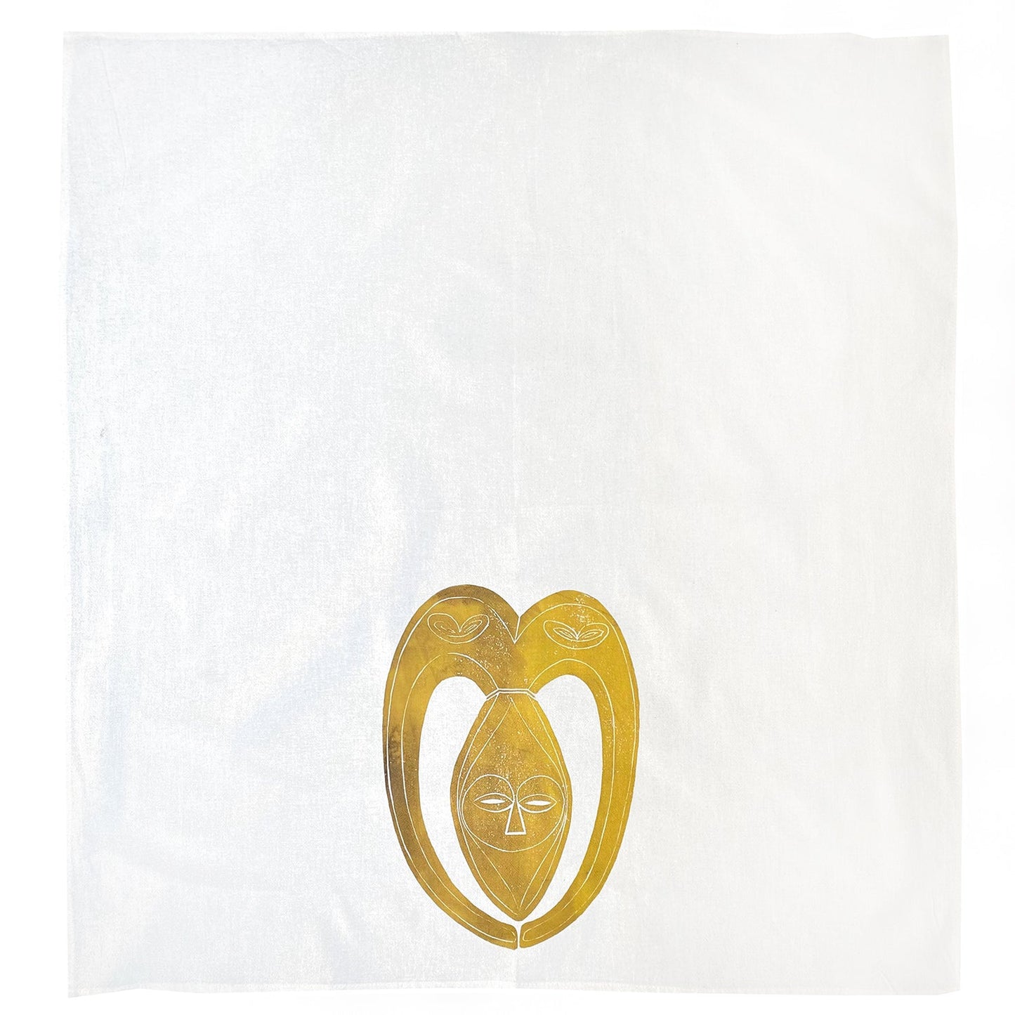 NEW! African heart shape Kwele Dance mask dish towel