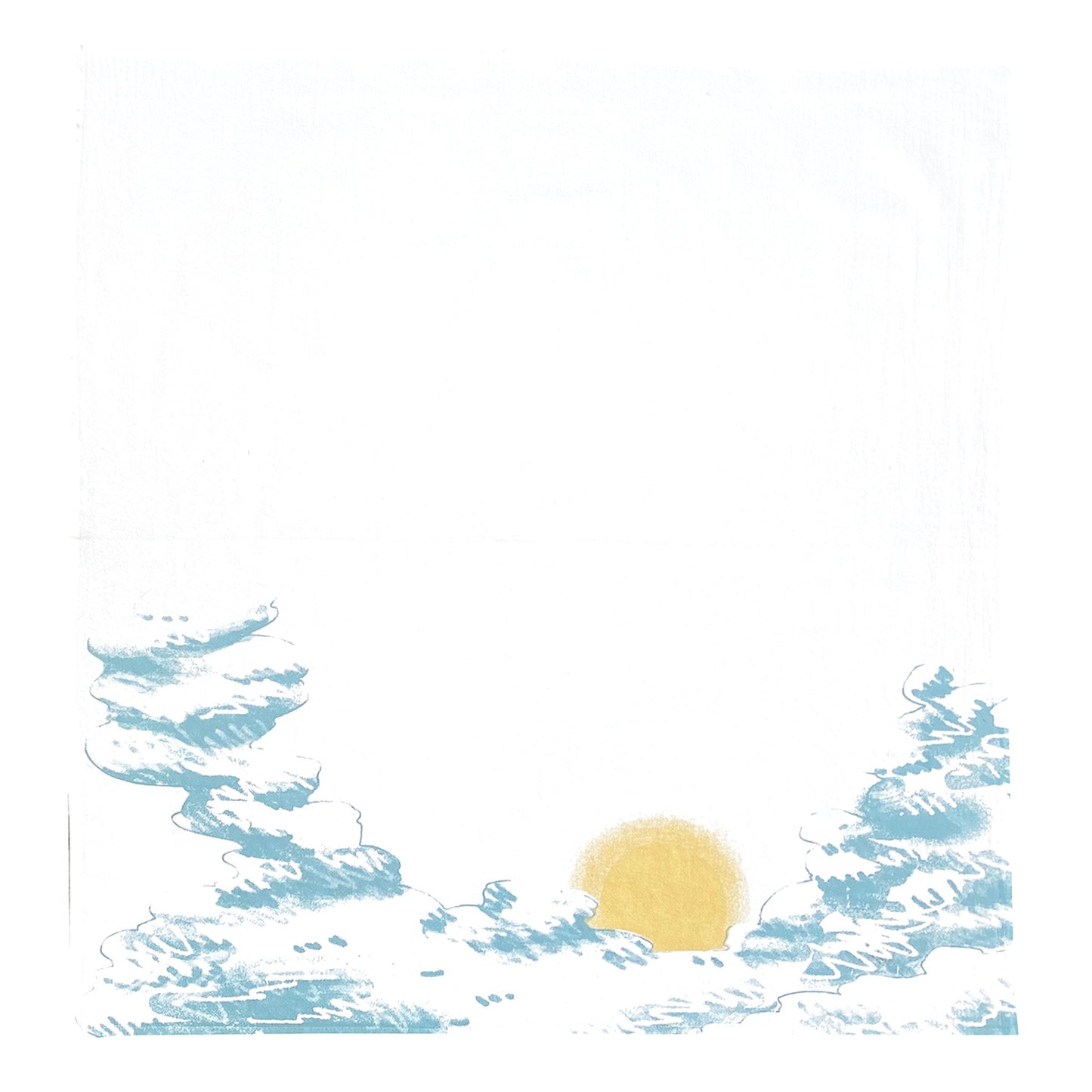 Sunset and clouds design towel