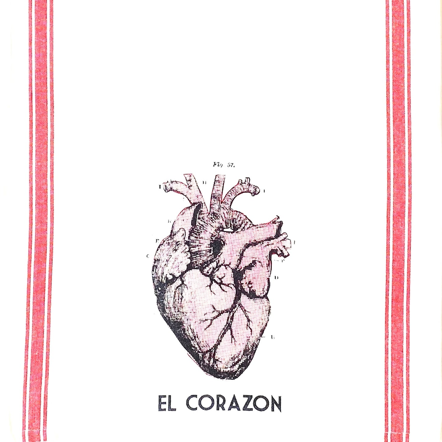 Anatomic Heart El Corazon Towel