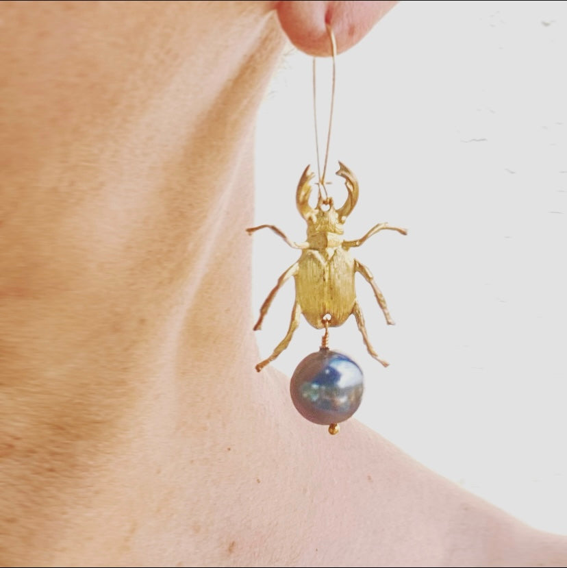 Beetle bug earrings