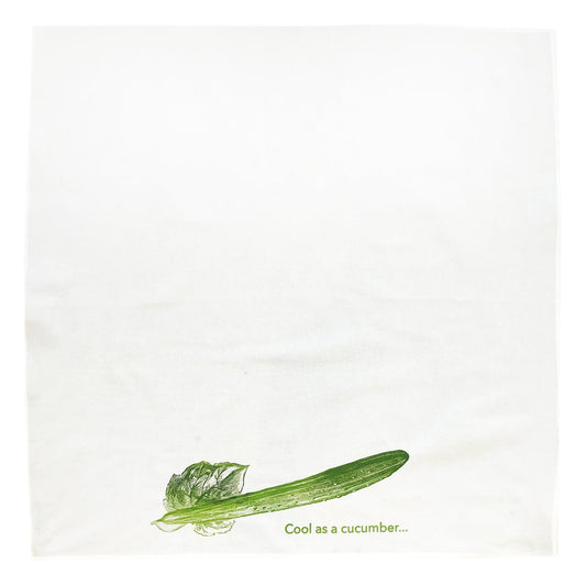 'Cool as a cucumber' proverb towel