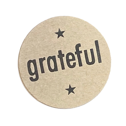 Grateful Chip Board card hand Letterpressed Coasters