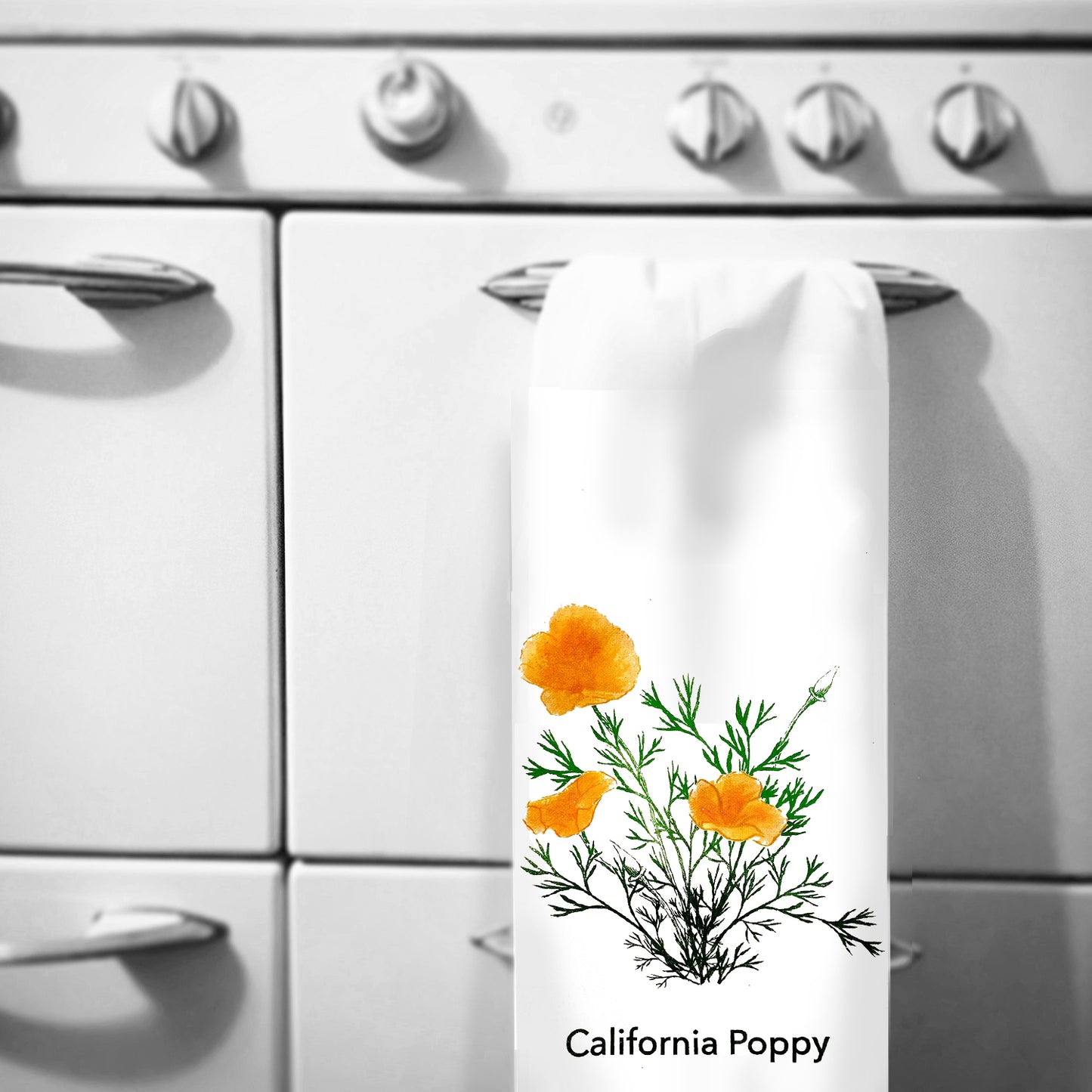 California Poppy towel