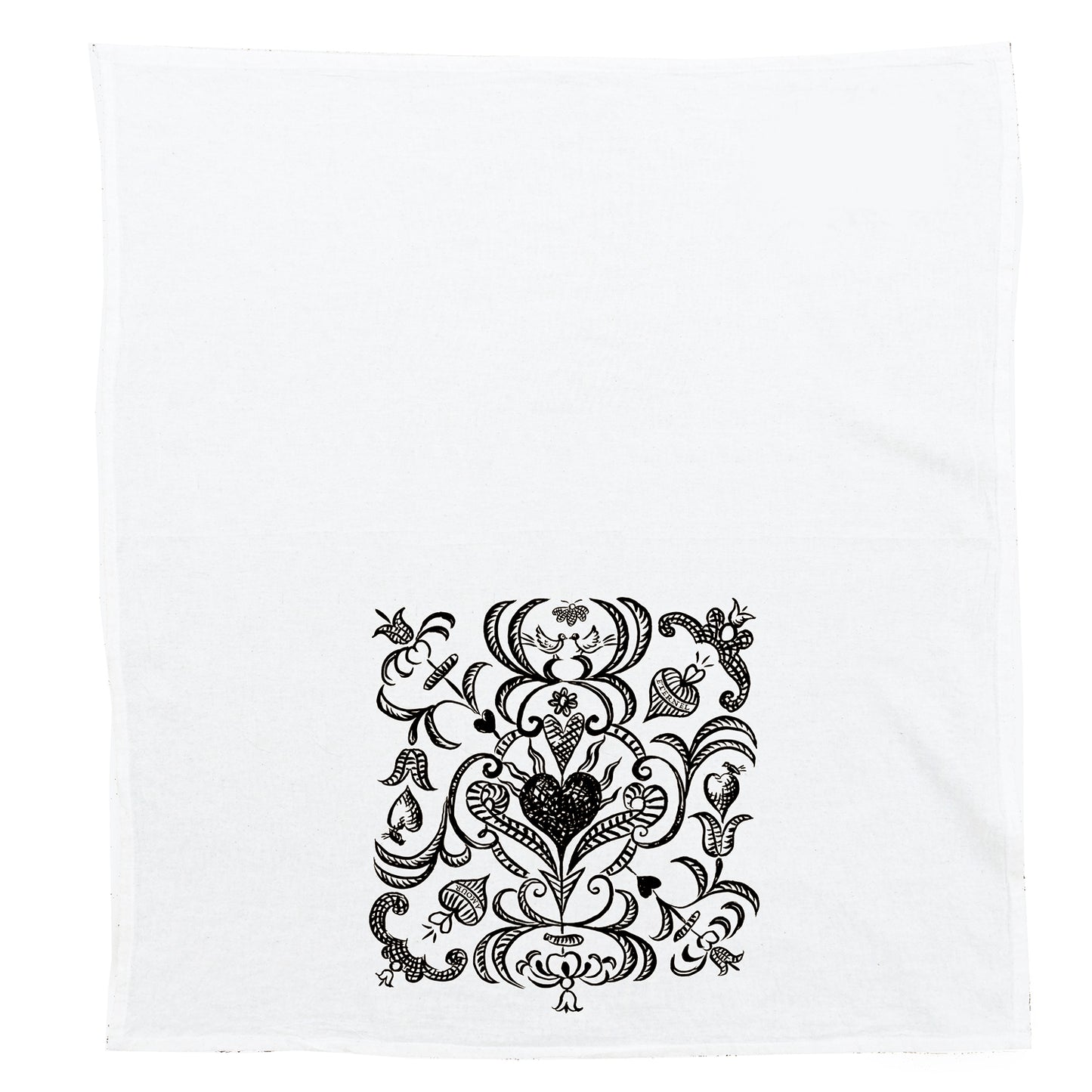Valentine's Day Large Lace Heart Towel