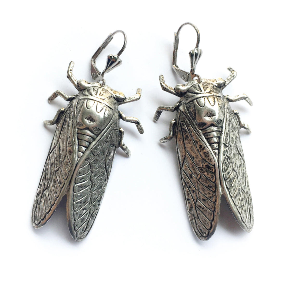 Cicada bug earrings