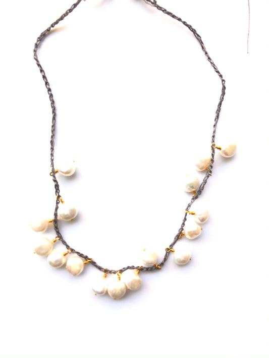 Fresh water pearl crochet  necklaces